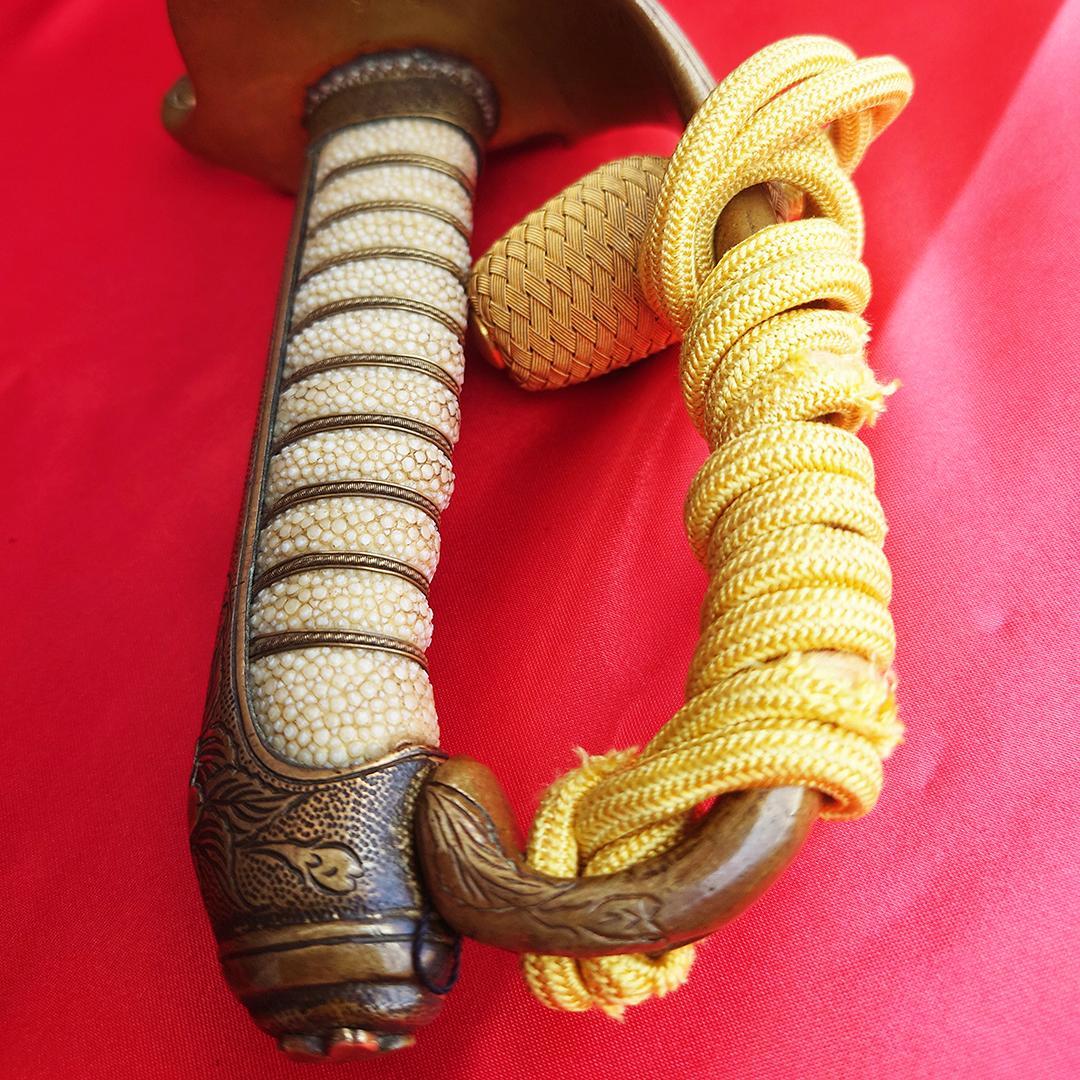 日本軍 海軍 士官用 指揮刀 儀礼刀 刻印 水交社 壽屋商店 当時物 模造刀