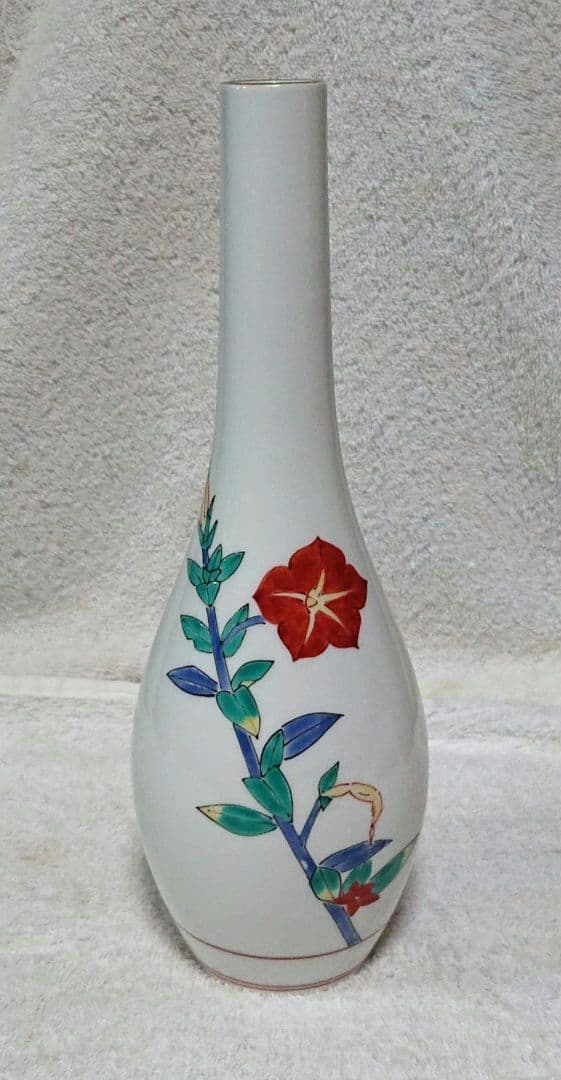 人間国宝柿右衛門濁手花瓶 一輪挿しA442