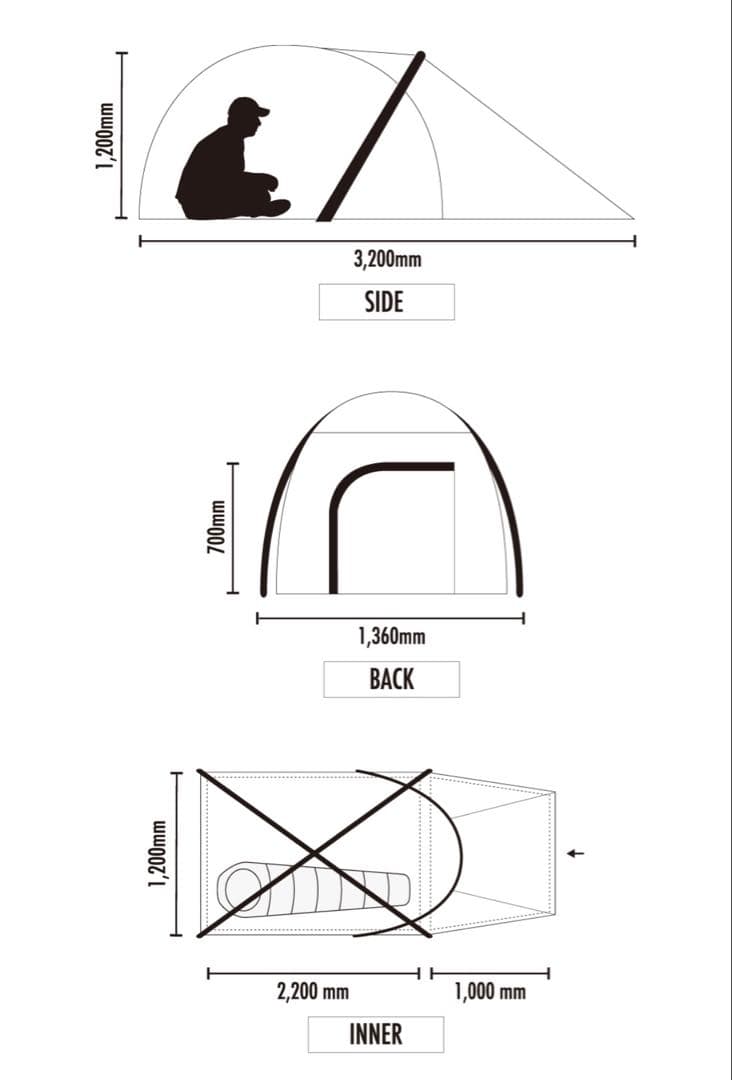 AND AIR エアフレームテント DAND-01 インフレータブルテント