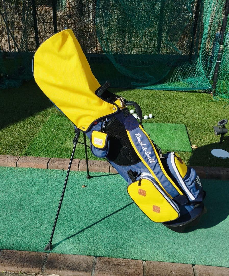 Rough & Swell キャディバッグ ネイビーイエロー