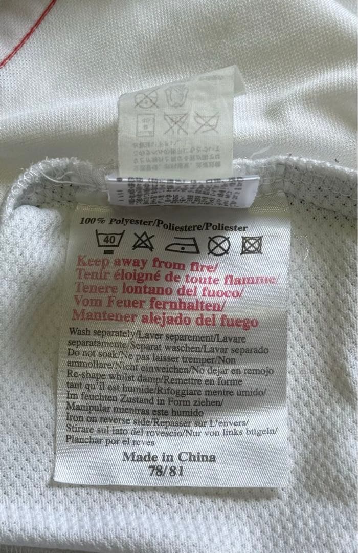 アンブロ　イングランド代表　ベッカム　長袖　ユニフォーム　ゲームシャツ