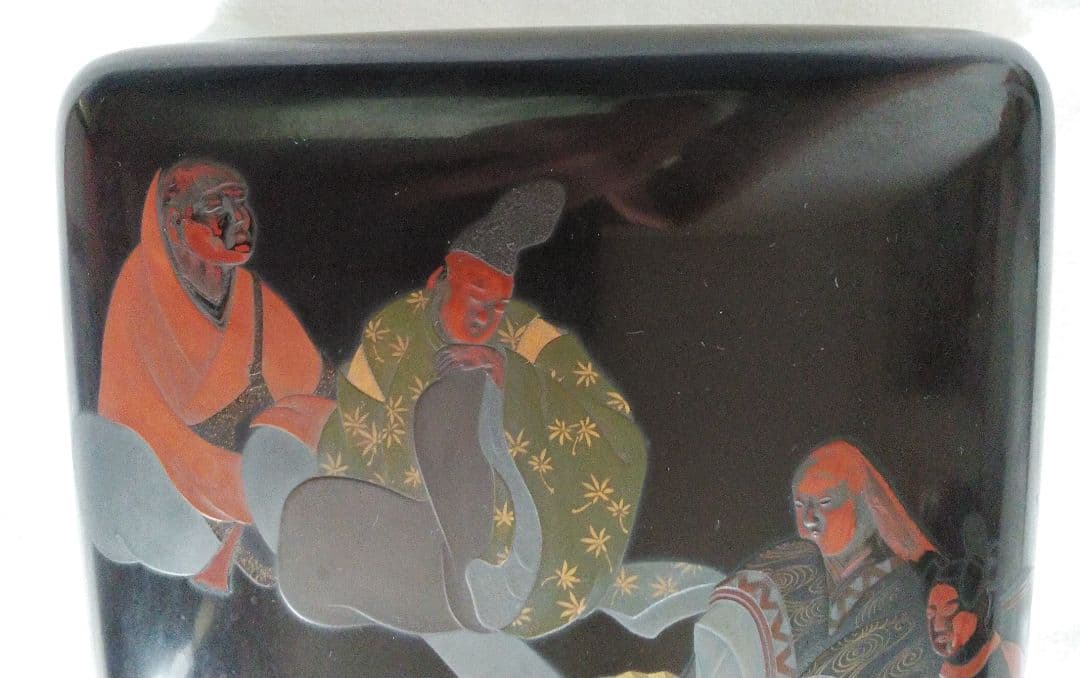 本漆塗り硯箱 六歌仙之図【昭和天皇へ作品献上者】本漆塗り・文箱