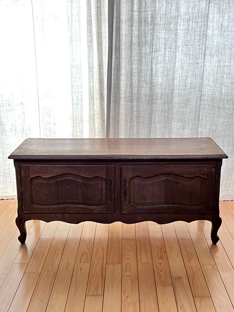 【美品】フランスアンティーク ルイ15世 オーク材の装飾家具 送料込[3295]