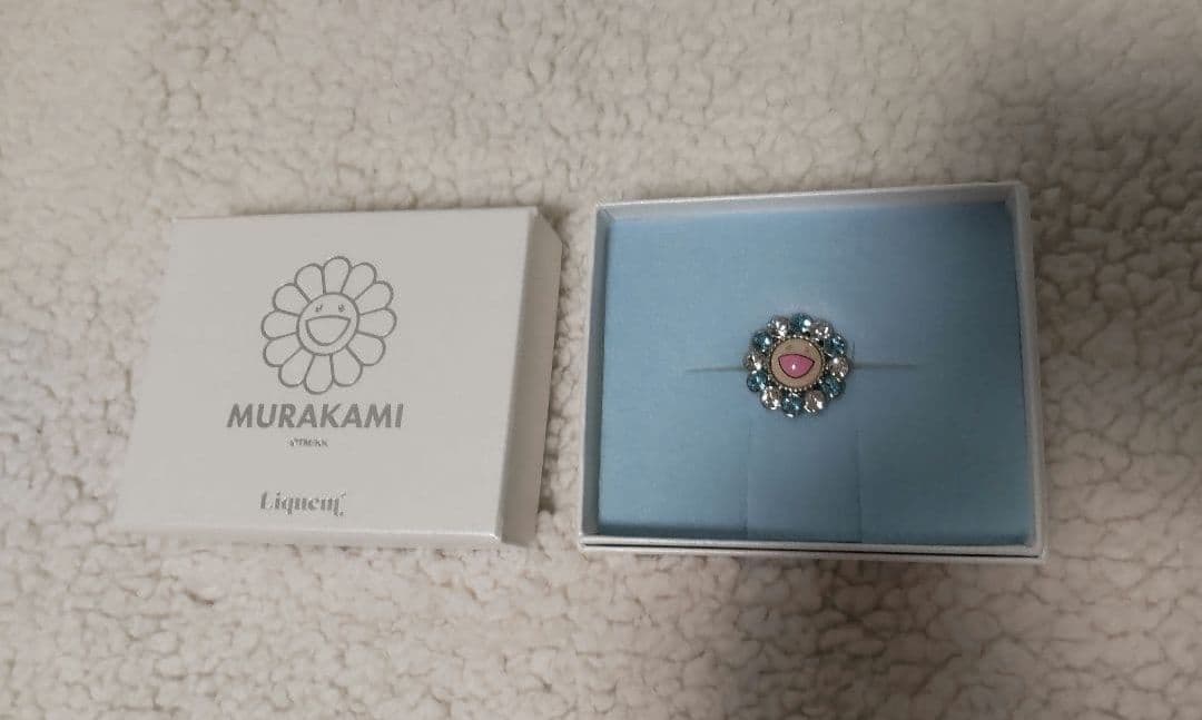 最安値★　村上隆　×　Liquem　フラワー　ピンズ　ブルー　カイカイキキ