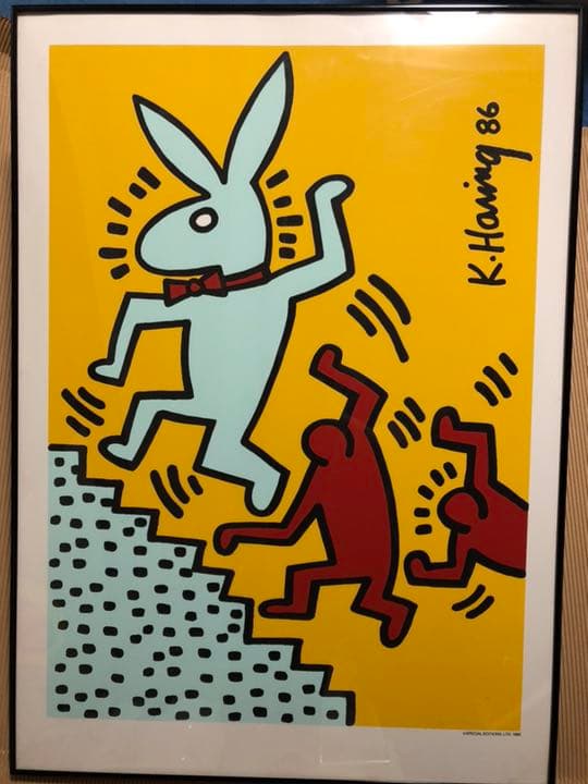 美品Keith Haring Bunny on the Run シルクスクリーン