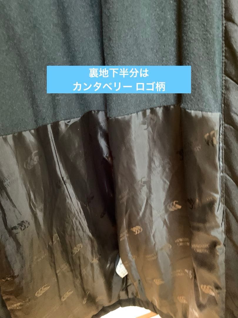 カンタベリー ロングベンチコート メンズL ブラック黒　ラグビー　試合観戦