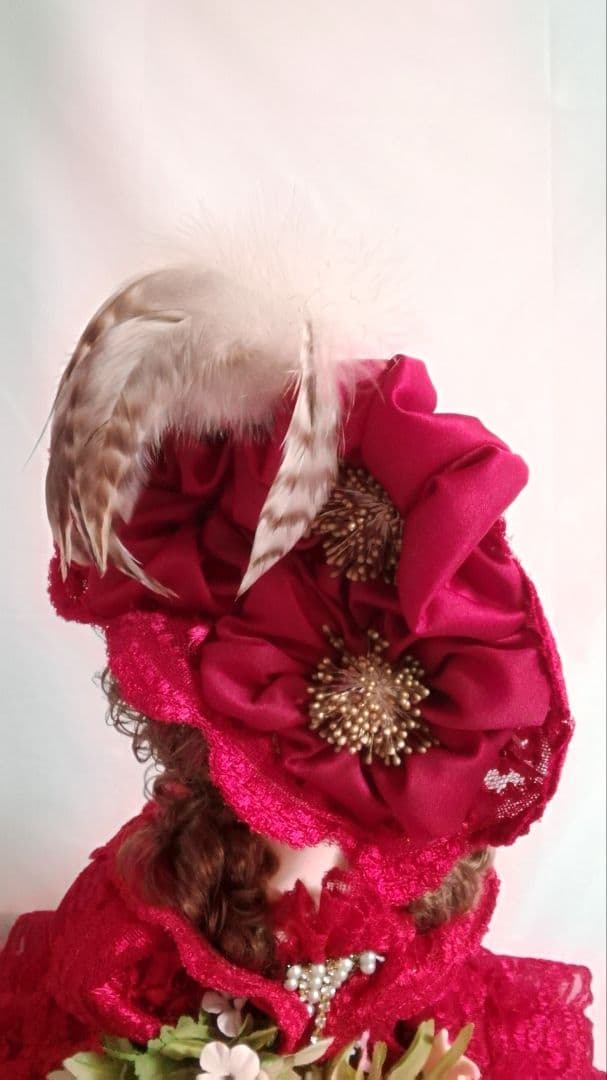 リボン　フランス人形　ヴィンテージ　約67cm