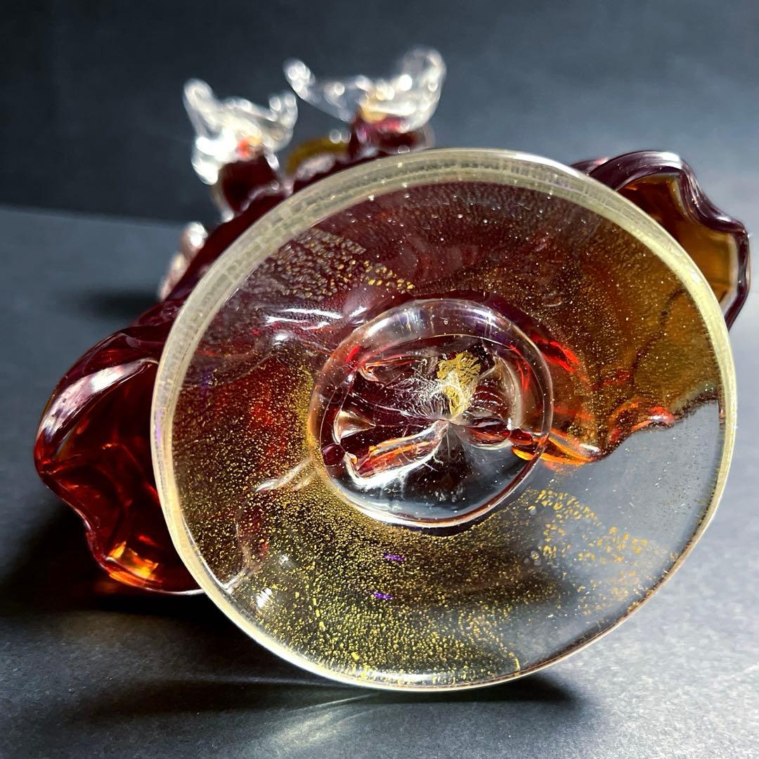 ムラーノ　ベネチアングラスの貴婦人人形置物