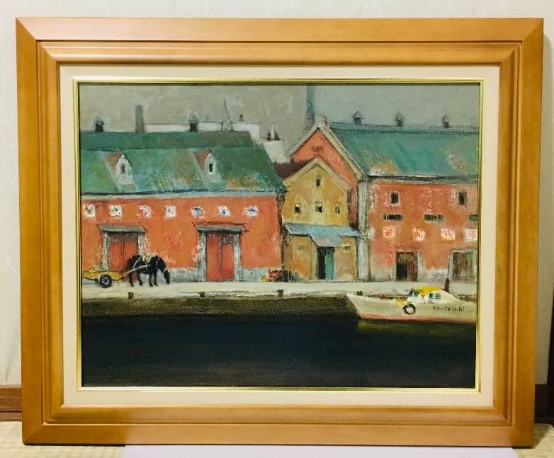 小樽運河　油絵　P10（530×410mm）