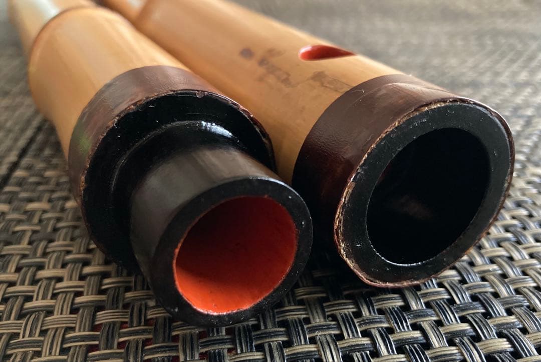 琴古流尺八　【銘有り】二尺二寸管　二印