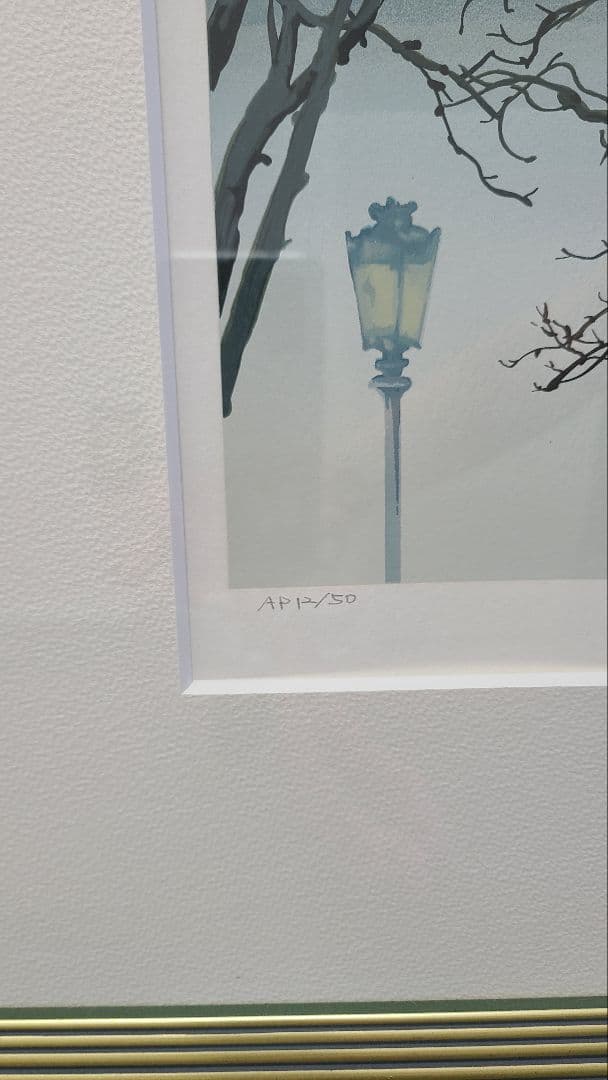 【美品】額縁付き　ヒロヤマガタ　フォギーディウェディング　サイン有