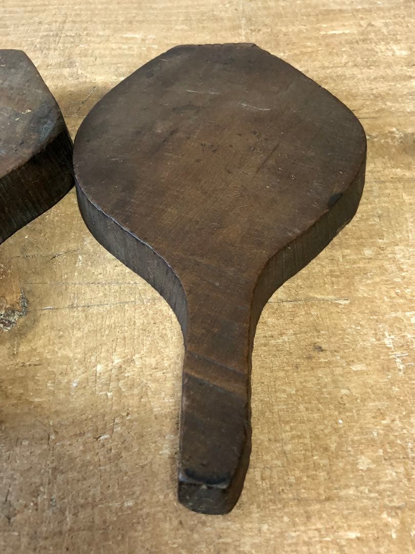 李朝　菓子型　4個まとめて 古民藝　木彫　木型　ブロカント