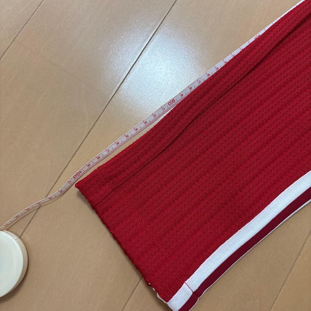 未使用【アディダス × グッチ 】ストライプ　パンツ 赤