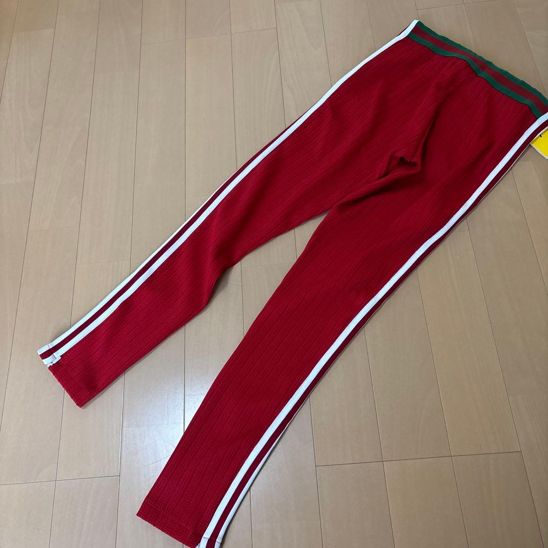 未使用【アディダス × グッチ 】ストライプ　パンツ 赤
