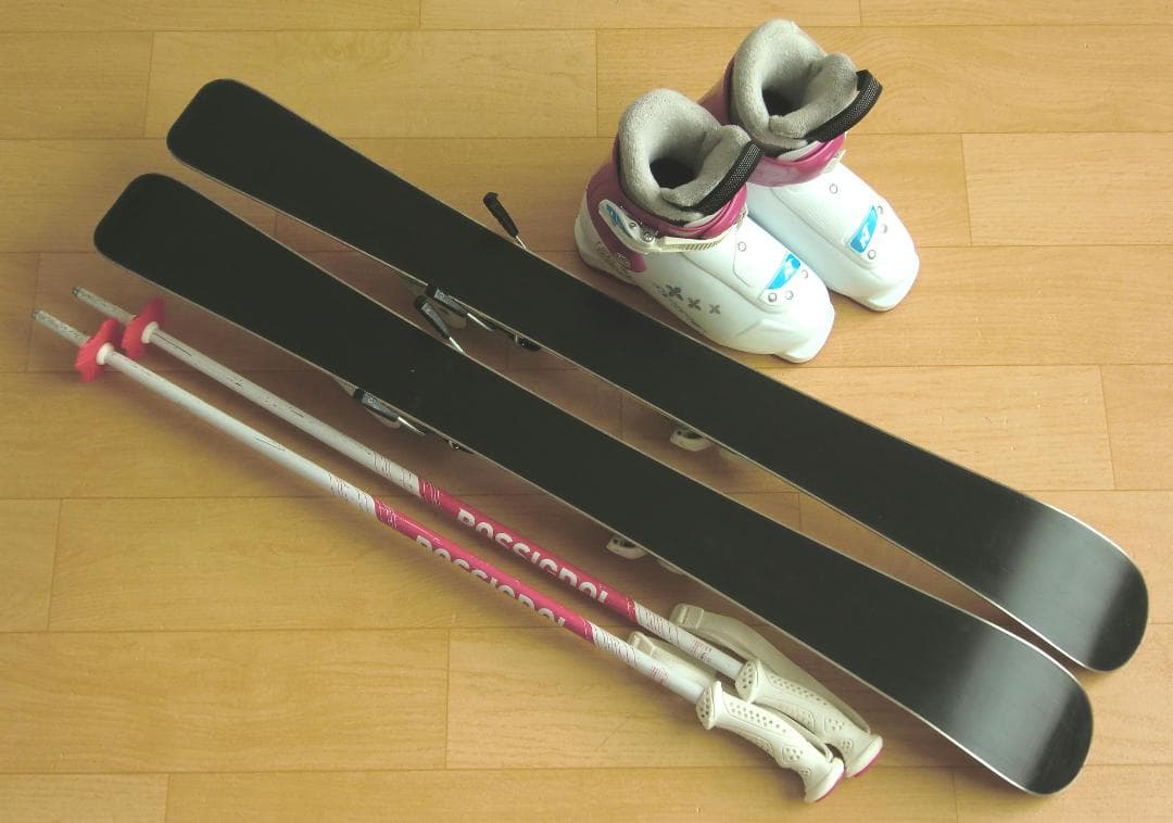 ■■1月限定■送料無料■スワロー■子供用スキーセット■板90靴18.5■WAX■