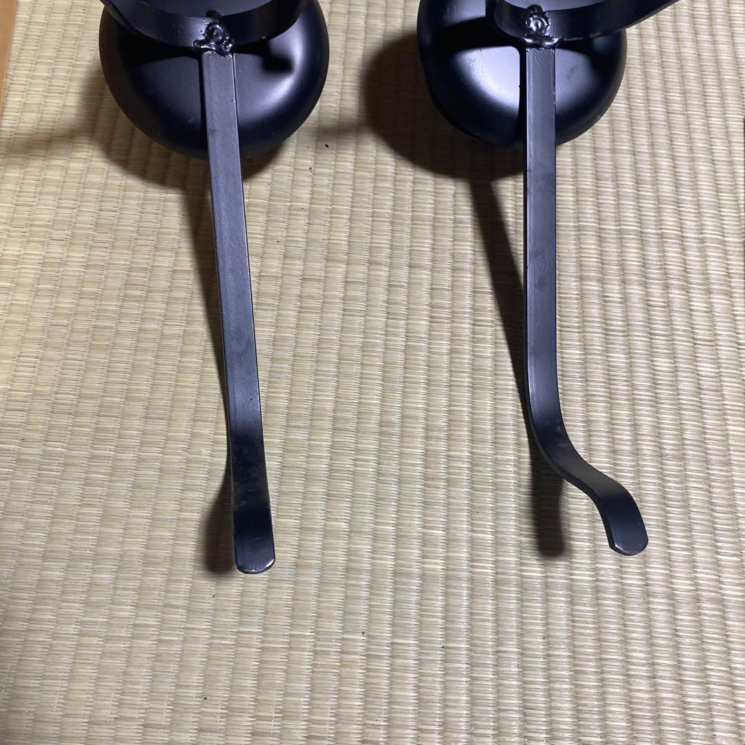 茶道具 夜咄　手燭 一対 懐石 蝋燭立て　蝋燭二本おまけ