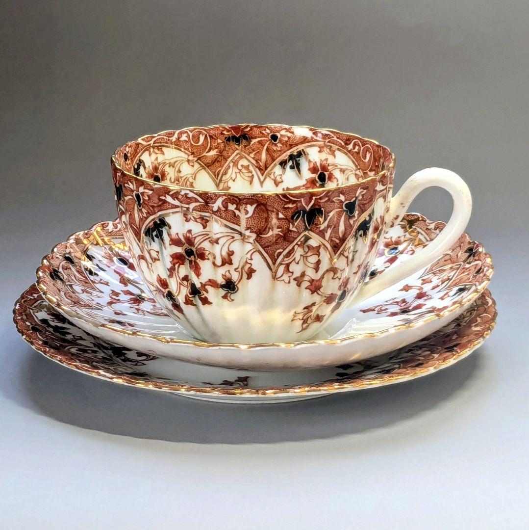 英国アンティーク　サミュエルラドフォード　1800年代トリオカップ＆ソーサー②