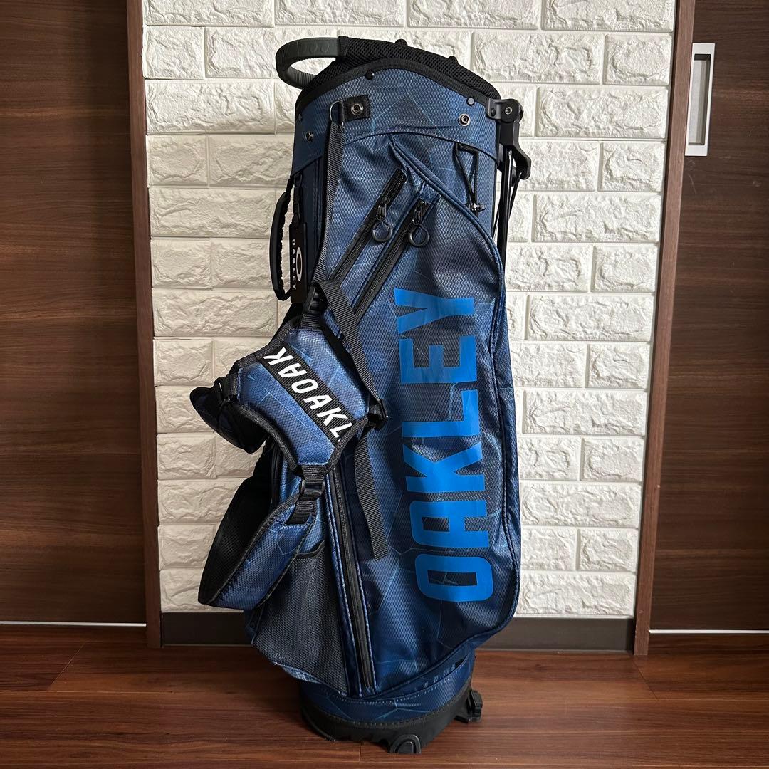 美品 オークリー BGSTAND 12.0 キャディバック ネイビーカモ 9.5