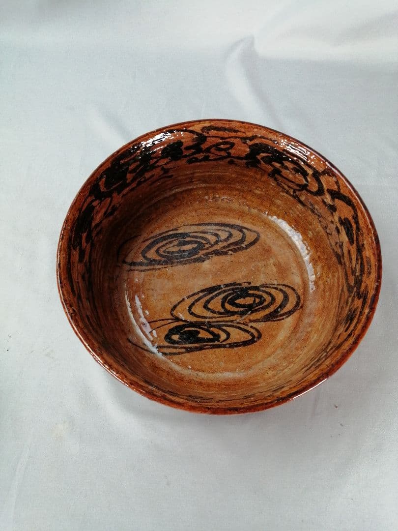 【茶道具】大樋造　大樋焼七宝繋平水指　水指393