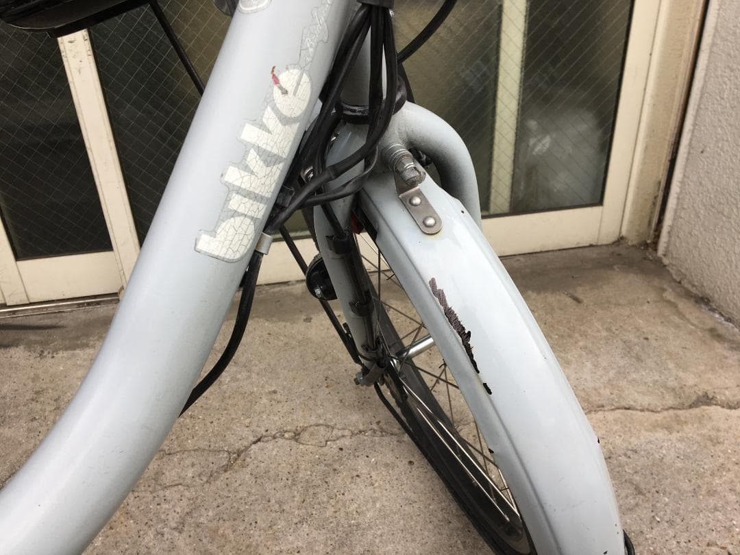 地域限定送料無料　ビッケ　子供乗せ　8,9AH　水色　神戸市　電動自転車