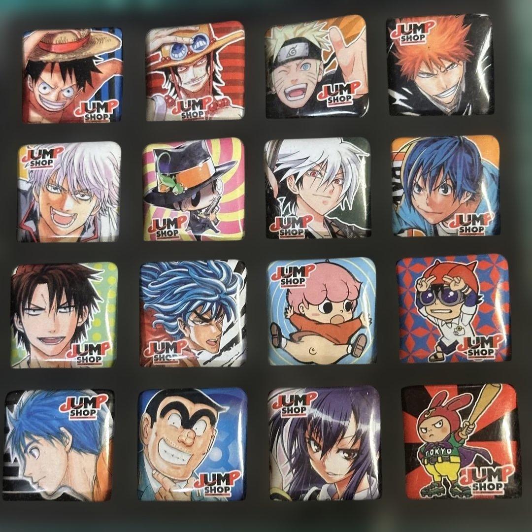 非売品　ジャンプショップ 原作原画　缶バッジ　缶バッチくじ 当選品 16個セット