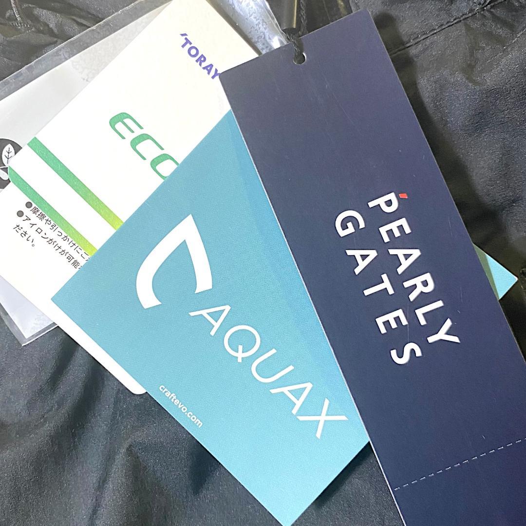 0 パーリーゲイツ ビッグロゴ レインジャケット ブラック 半袖にもなる!