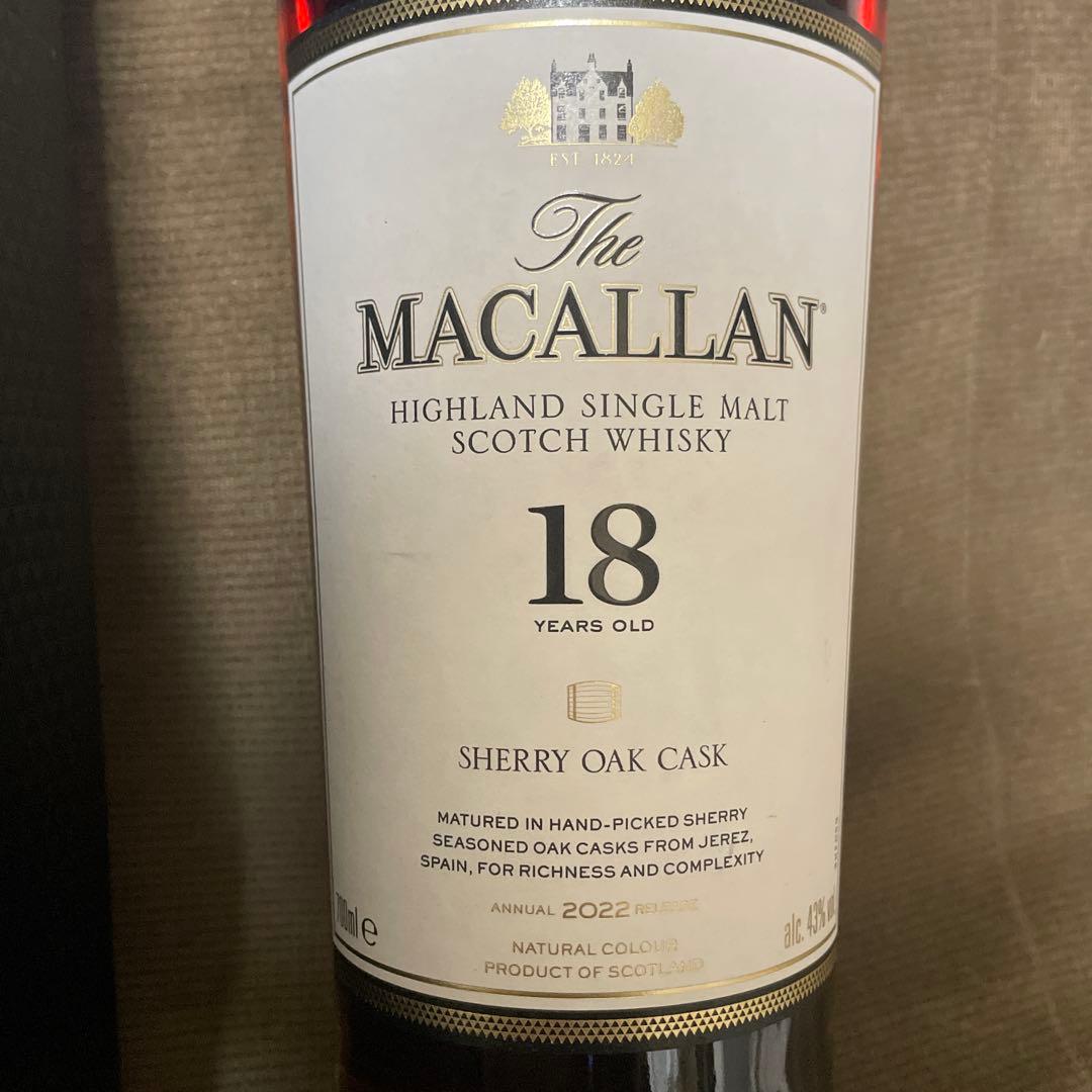 マッカラン18年　シェリーカスク2022