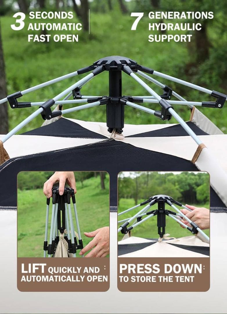 新品 TAN XIAN ZHE ヘキサン ファミリー テント タープ キャノピー