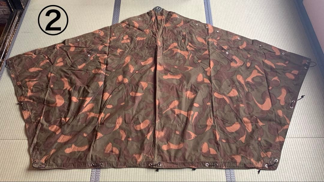 さ*く様 【人気軍幕】美品 1990年 ハンガリー ハリケーンカモ×2枚 1枚レ