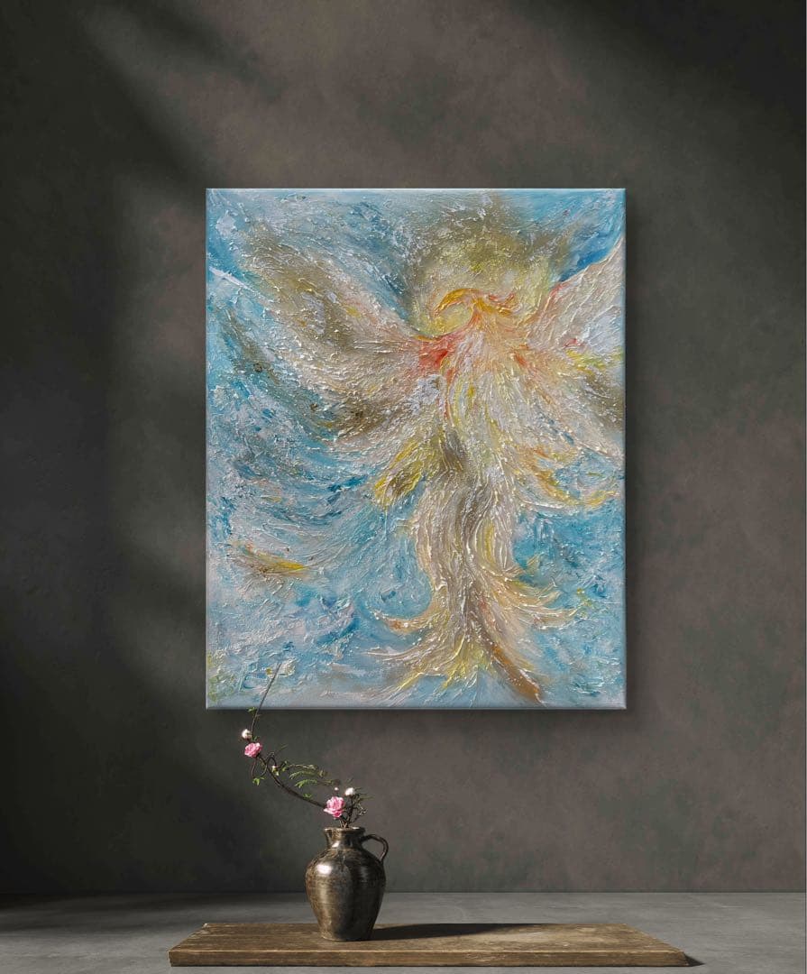 インテリア/絵画/アート/抽象画/モダン/ホテル/ゴールド/オーラ/鳳凰/不死鳥