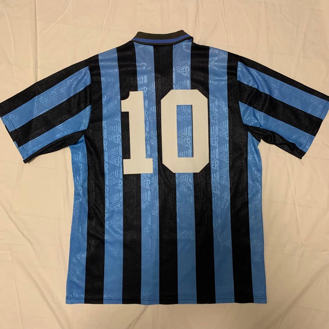 インテルミラノ　92/93ホーム　No.10ベルカンプ　Lサイズ　アンブロ