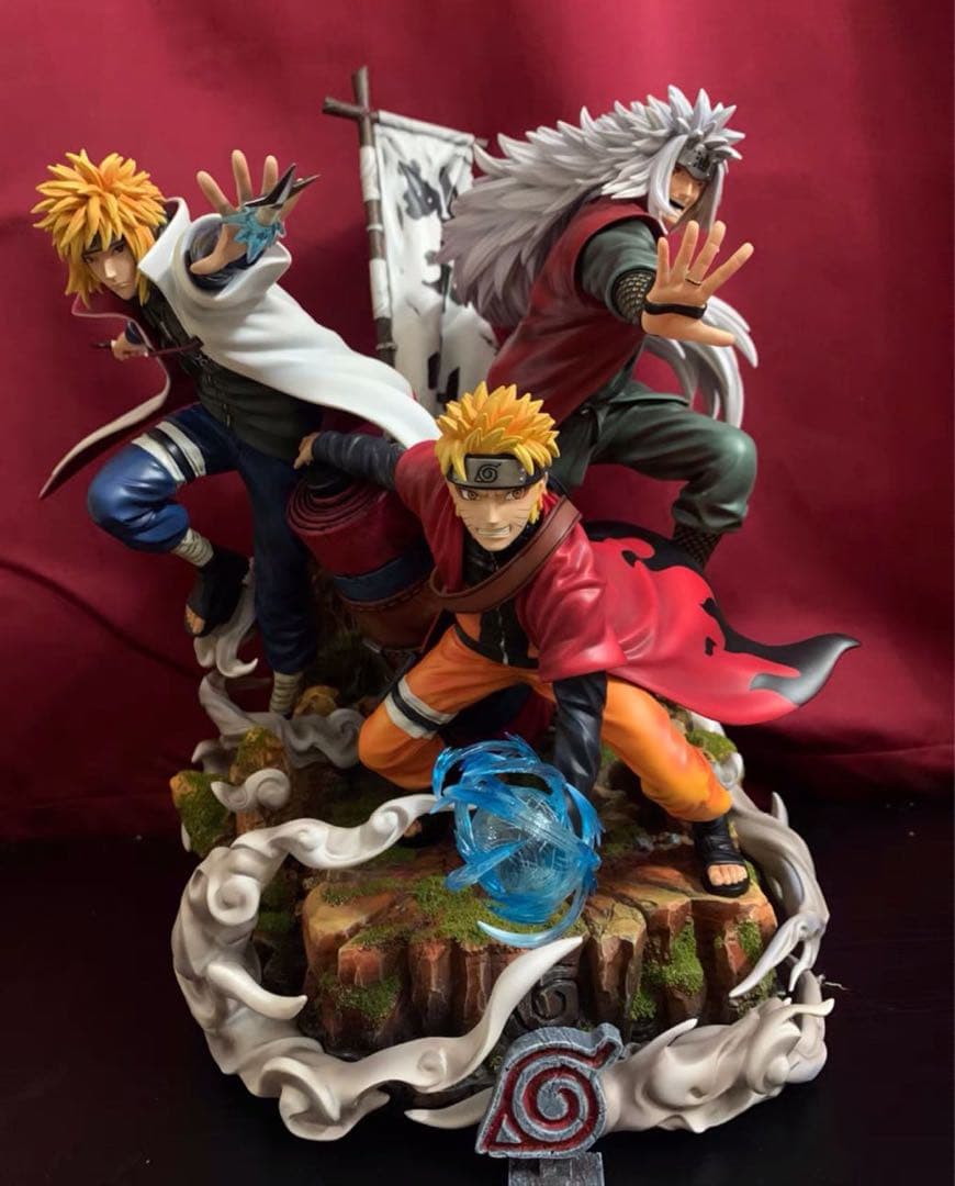 NARUTO ナル 波風 ミナト うずまきナルト自來也ガレージキットスタチュー①