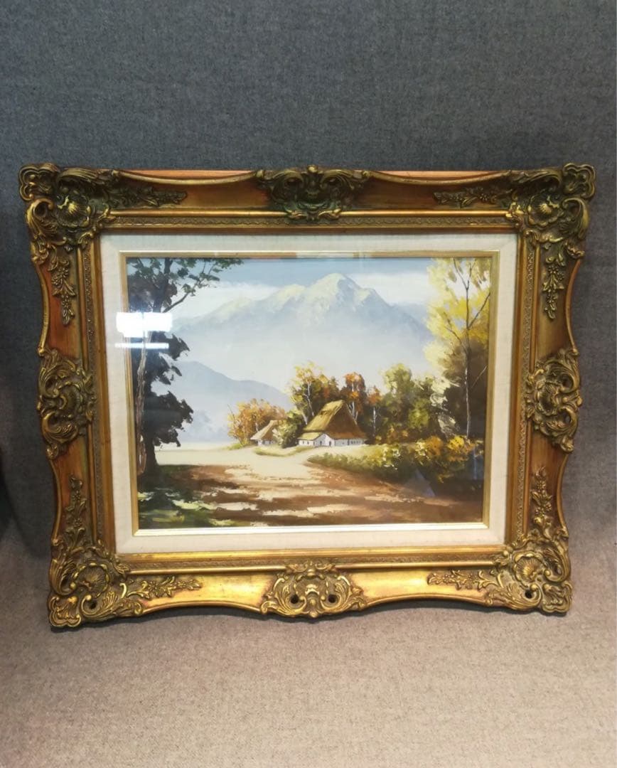 絵画　油絵　木製額縁　美術系