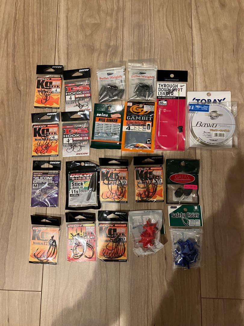 バス釣り引退セット　タックルケース　ルアー　ワーム等