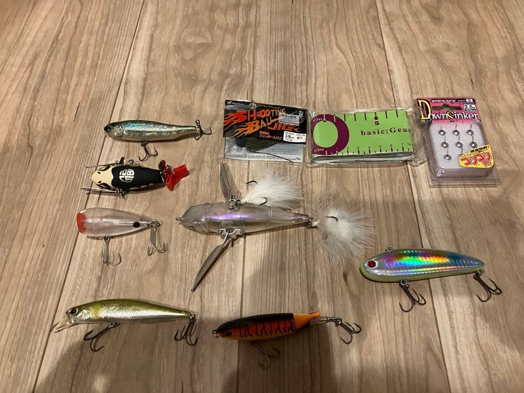 バス釣り引退セット　タックルケース　ルアー　ワーム等