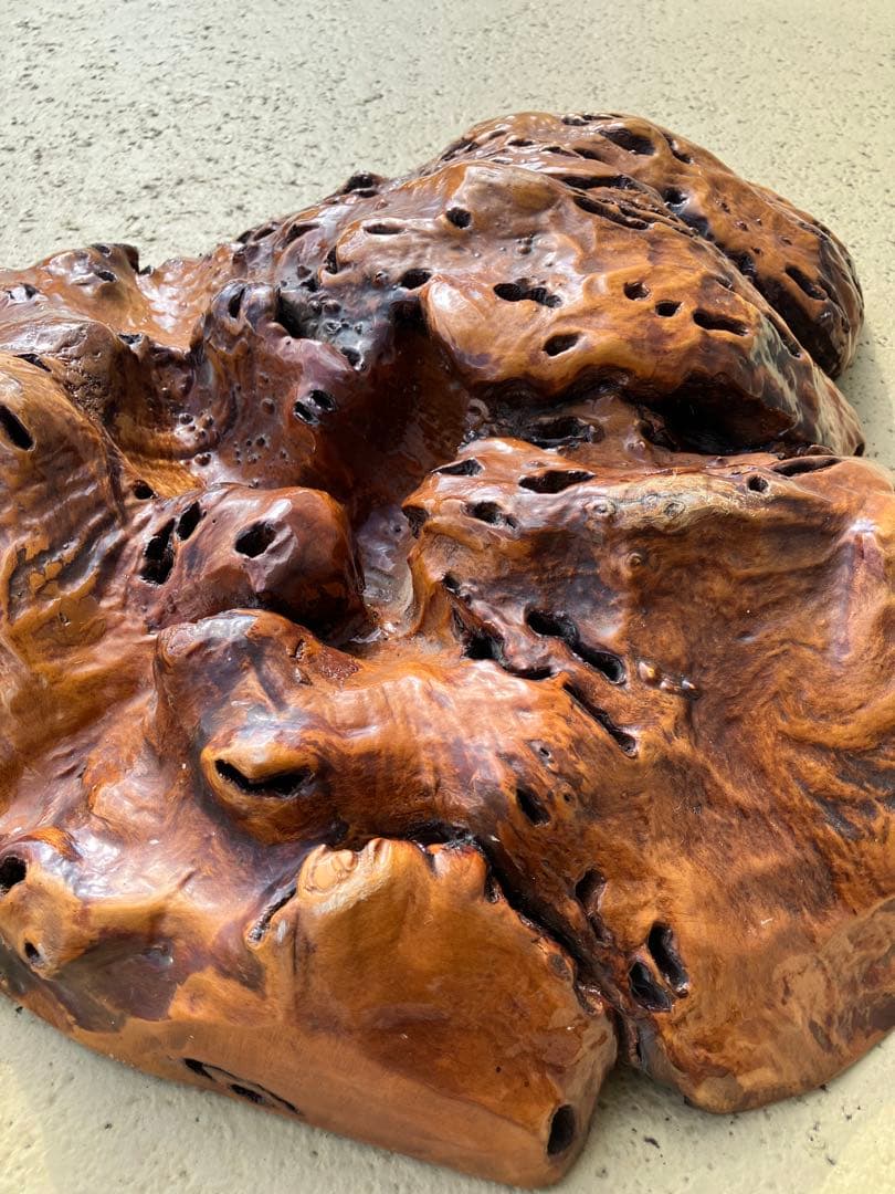 自然木　インテリア装飾　盆栽台　天然木　瘤　原木　花台　玉杢　ビンテージ　骨董台