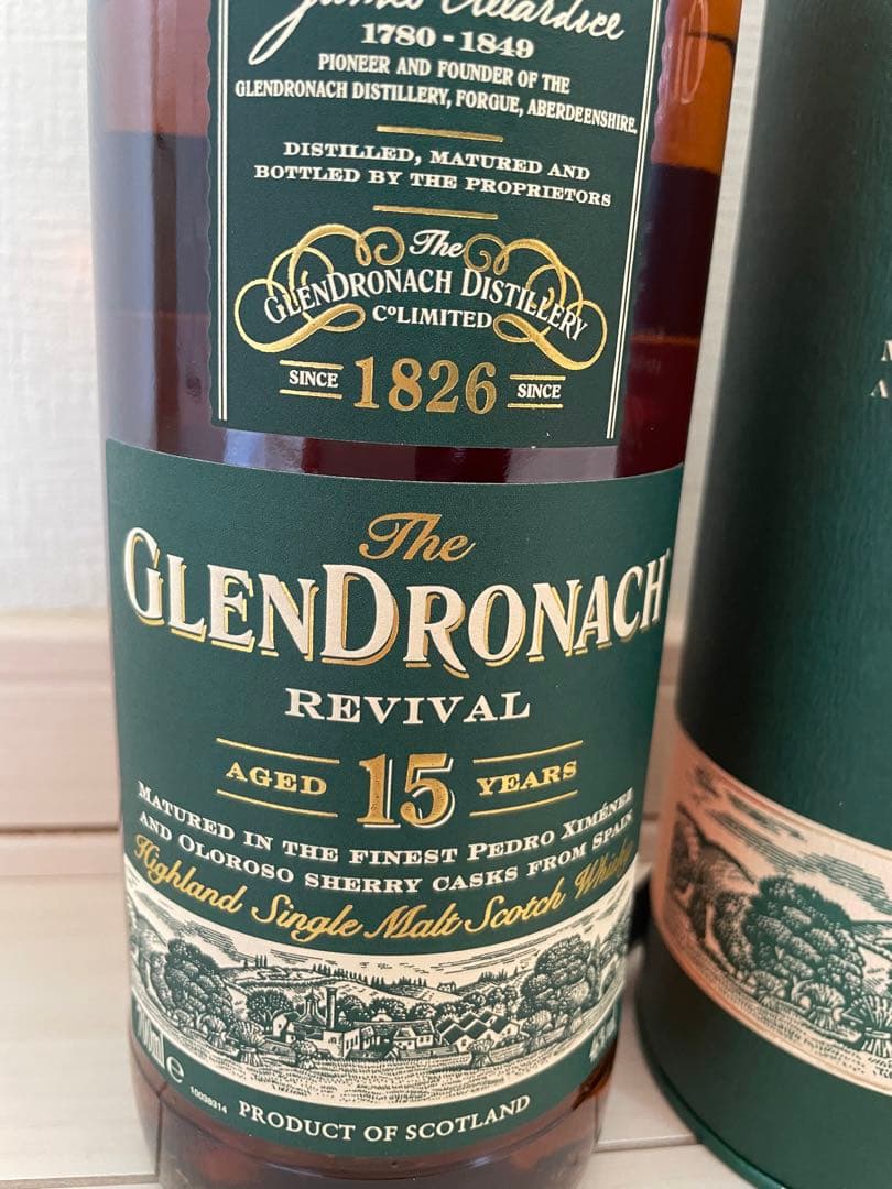新品　旧グレンドロナックREVIVAL 15年 ウイスキー　ノンチル　ノーカラー