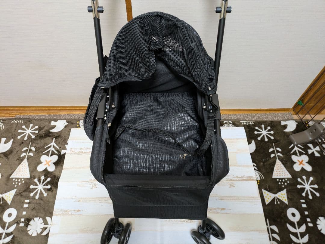 ブラック メッシュ ペットカート