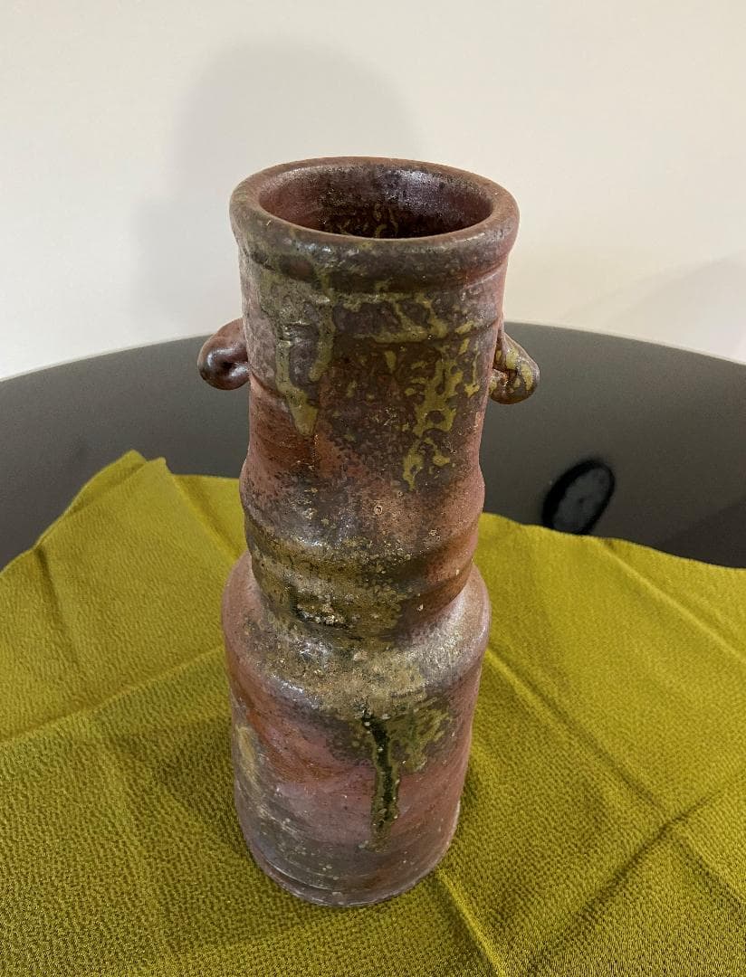 丹波立杭焼無形文化財 ／正元直作 造／ 花入