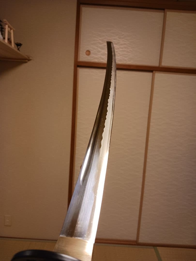 大小居合稽古刀、木製、鮫革(鉄鐔.二重薄刃)、2月末日までの最終値引き