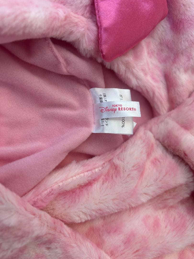 【レア】　ディズニー　ファンキャップ　マフラーキャップ　ミニー　ピンク　ヒョウ柄