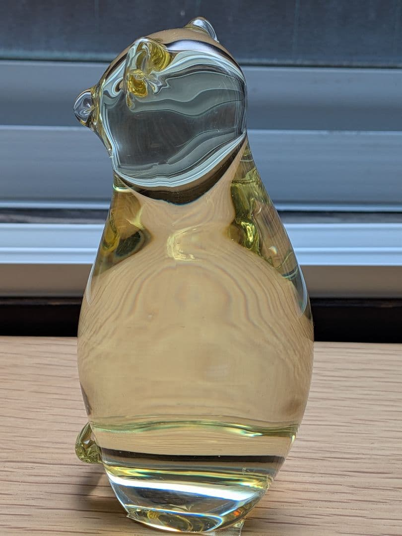 ヴィンテージボヘミアガラス製動物の置物