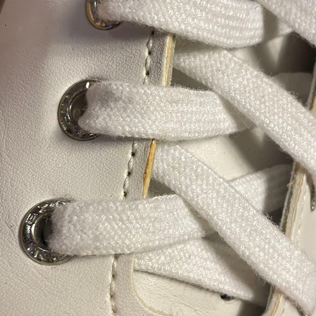 EZNI 自転車シューズ ホワイト ベルクロ　25.5 ハンドメイド　美品　競輪