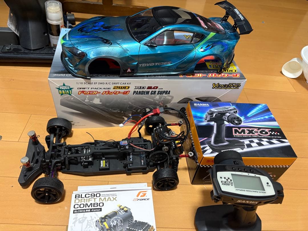 だ*ぶ様 ヨコモシャーシRD-2.0 、メカ、プロポ、おまけでスープラボディ付き