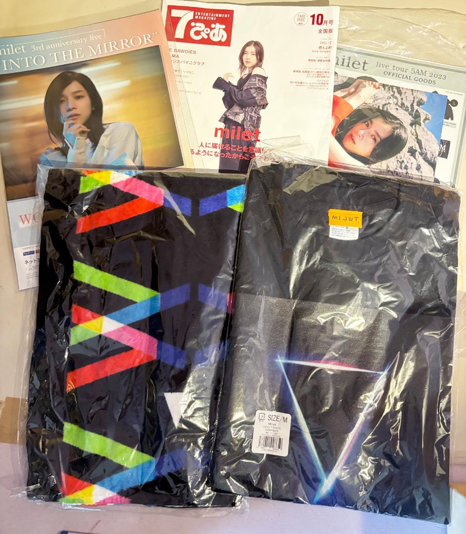 milet カラフルTシャツとタオルセット新品★限定ステッカーなどおまけつき