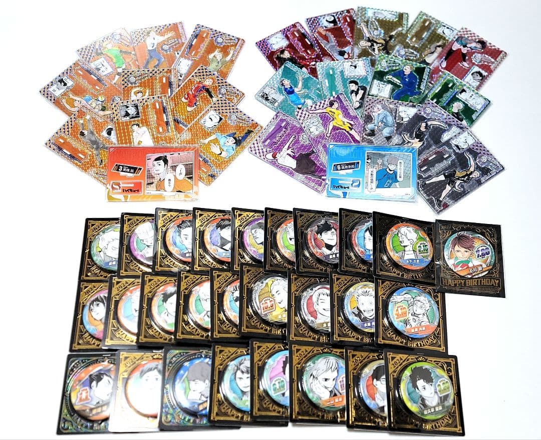 ⑦a.ハイキュー ジオラマフィギュア バースデー缶バッジ まとめ売り 52点
