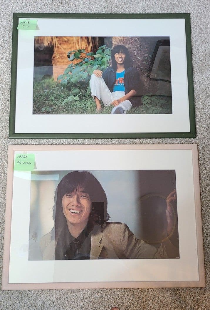 TOSHIBA EMI カレンダー 長渕剛切りぬき額装 額