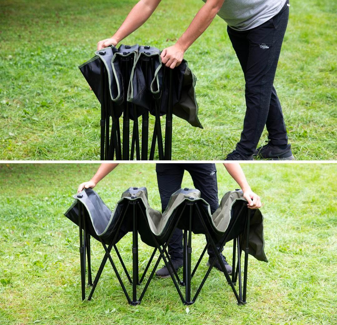 ■ホールアース■ダディー コット ベンチ ブラック 2台セット 万能チェア