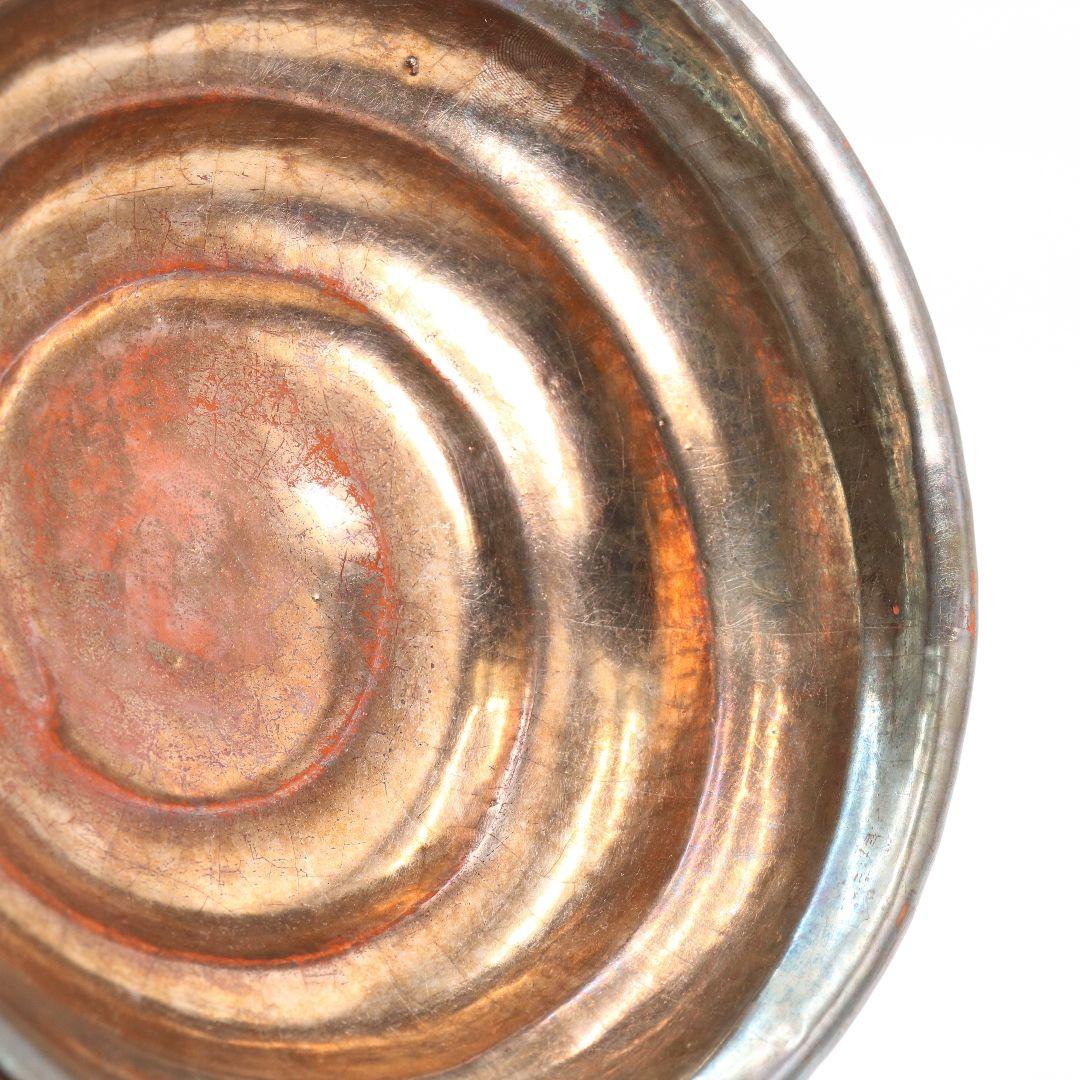 佐々木松楽作 嶋台茶碗 赤楽 金銀一対 共箱 茶道具　C122　1FB5