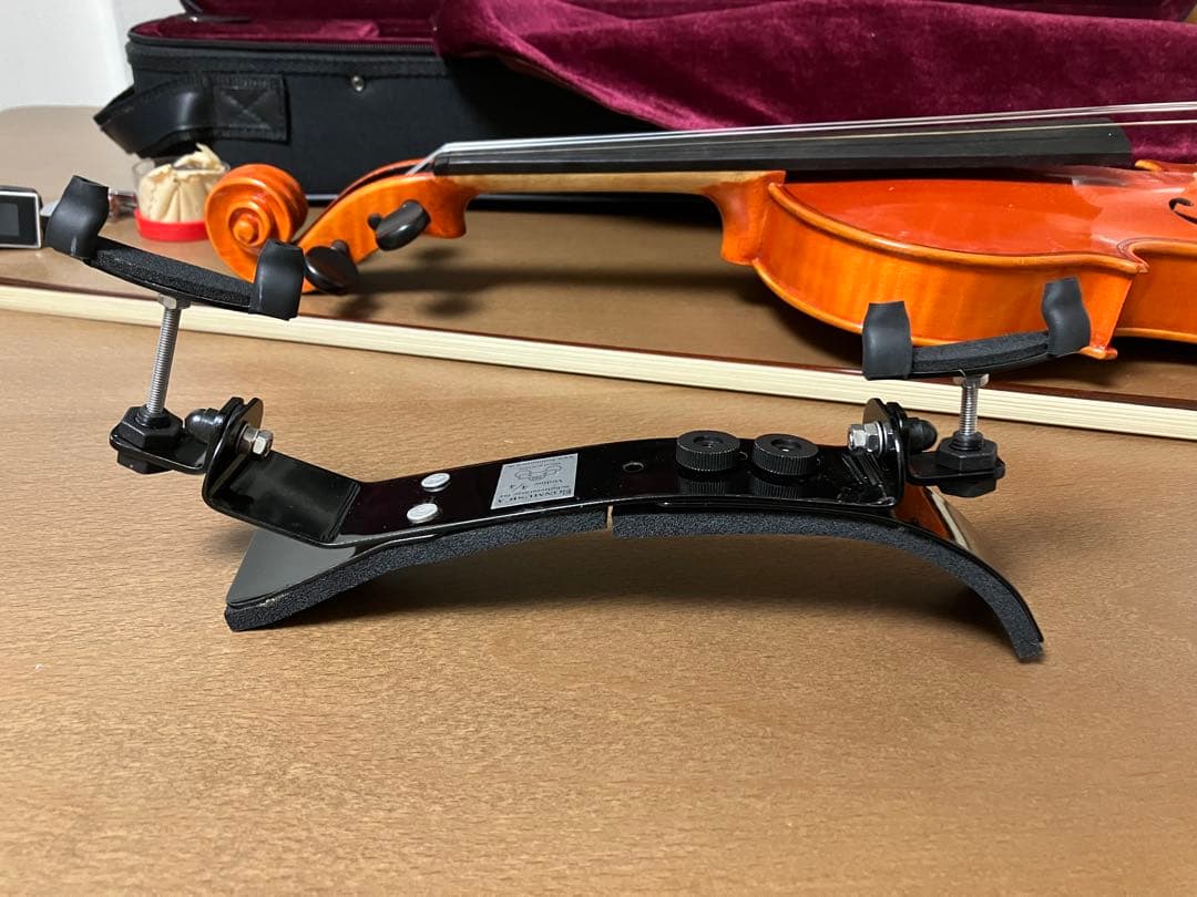 オレンジ色 バイオリン 4弦 ケース付き